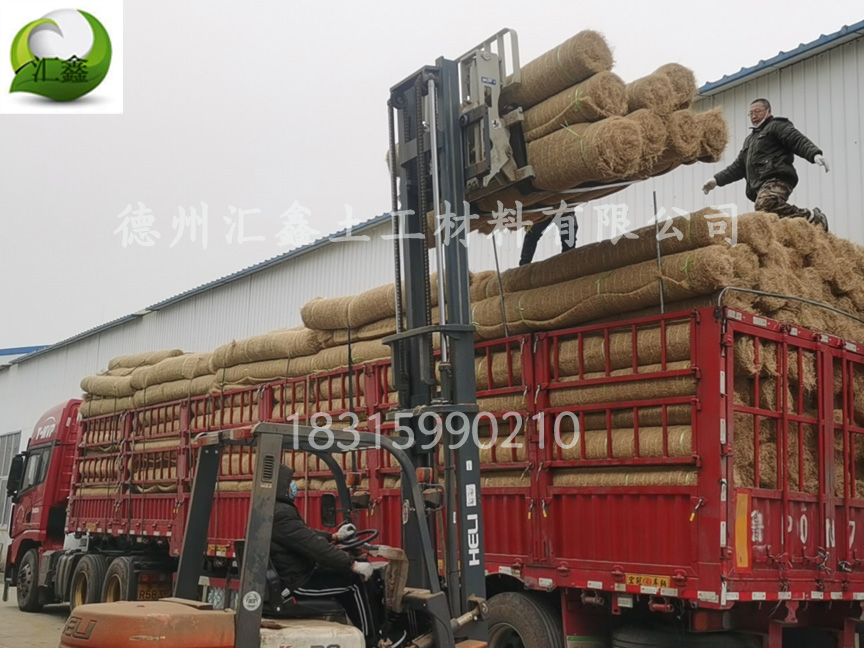 吳經理的椰絲毯訂單正在裝車(圖1)